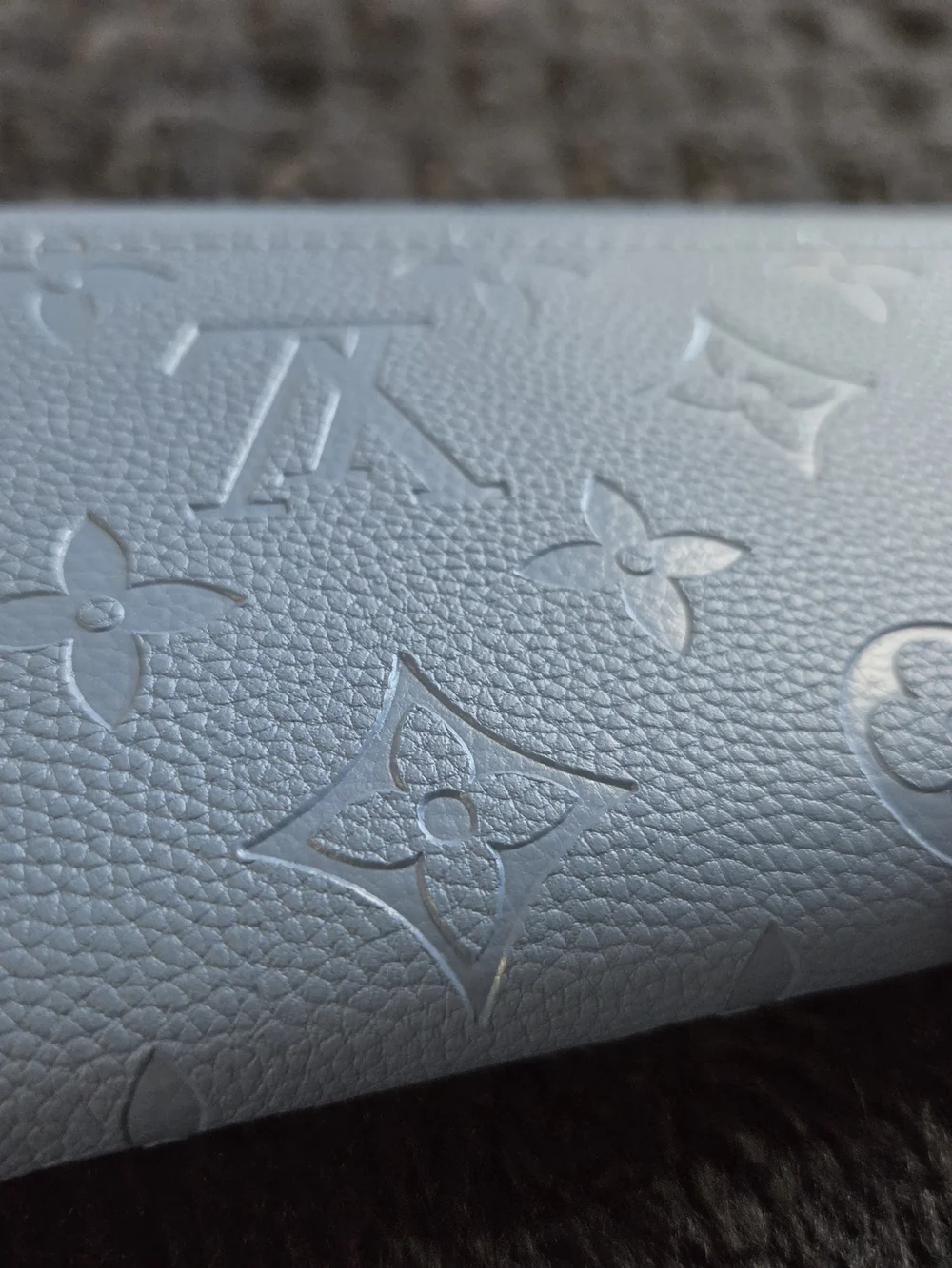 Large Light Blue Monogram Envelope Wallet